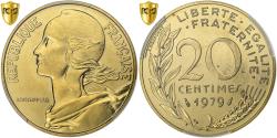 World Coins - France, 20 Centimes, Marianne, 1979, Paris, Aluminum-Bronze, PCGS,