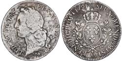 World Coins - France, Louis XV, Ecu aux branches d'olivier, 1754, Metz, Silver,