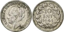 World Coins - Netherlands, 10 Cents, 1941, Silver,