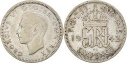 World Coins - Coin, Great Britain, George VI, 6 Pence, 1942, , Silver, KM:852