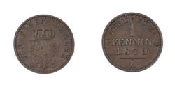 World Coins - Coin, German States, PRUSSIA, Wilhelm I, Pfennig, 1870, , Copper