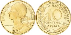 World Coins - Coin, France, Marianne, 10 Centimes, 1974, Paris, , Aluminum-Bronze
