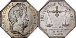 World Coins - France, Token, Louis Philippe Ier, Notaires de l'Arrondissement de Gien, Silver