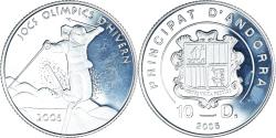 World Coins - Coin, Andorra, 10 Diners, 2006, 2006 Olympics freestyle skier.BE,