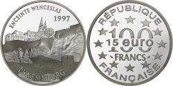 World Coins - France, 100 Francs-15 Euro, Enceinte Wenceslas, Luxembourg, 1997, Paris, BE