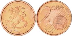 World Coins - Finland, 2 Euro Cent, 2004, Paris, , Copper Plated Steel, KM:99