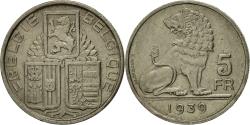 World Coins - Coin, Belgium, 5 Francs, 5 Frank, 1939, , Nickel, KM:117.1
