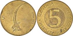 World Coins - Coin, Slovenia, 5 Tolarjev, 1996
