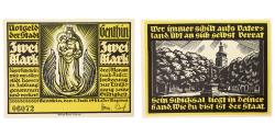 World Coins - Banknote, Germany, Genthin Stadt, 2 Mark, personnage, 1921, 1921-07-01