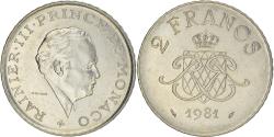 World Coins - Coin, Monaco, Rainier III, 2 Francs, 1981, , Nickel, KM:157
