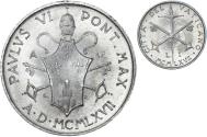 World Coins - Coin, VATICAN CITY, Paul VI, Lira, 1967, , Aluminum, KM:92