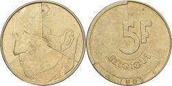 World Coins - Belgium, 5 Francs, 5 Frank, 1993, Brass Or Aluminum-Bronze, , KM:163