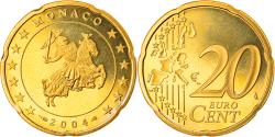 World Coins - Monaco, 20 Euro Cent, Prince Rainier III, 2004, Paris, BE, , Brass
