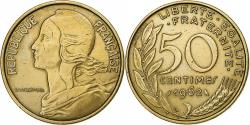 World Coins - France, 50 Centimes, Marianne, 1962, Paris, Col à 4 plis, Aluminum-Bronze