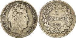 World Coins - Coin, France, Louis-Philippe, Franc, 1841, Strasbourg, , Silver