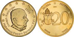 World Coins - Vatican, 20 Euro Cent, Type 2, 2005, unofficial private coin, , Brass