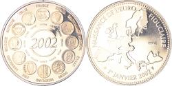 World Coins - France, Medal, L'Europe, Naissance de l'Euro Fiduciaire, Politics, 2002
