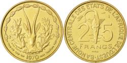 World Coins - Coin, West African States, 25 Francs, 1970, , Aluminum-Bronze, KM:E5