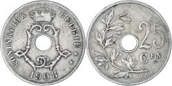 World Coins - Coin, Belgium, 25 Centimes, 1908