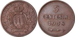 World Coins - Coin, San Marino, 5 Centesimi, 1938, Rome, , Bronze, KM:12