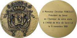 World Coins - France, Medal, La Ville de Saint-Lô à Christian Poncelet, Président du
