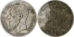 World Coins - Belgium, 50 Centimes, 1866, Silver, , KM:Pn68