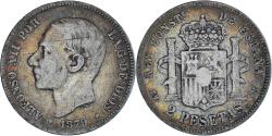 World Coins - Coin, Spain, Alfonso XII, 2 Pesetas, 1879, Madrid, , Silver, KM:678.1