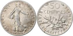World Coins - Coin, France, Semeuse, 50 Centimes, 1902, Paris, , Silver, KM:854