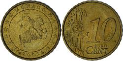 World Coins - Monaco, Rainier III, 10 Euro Cent, 2003, Paris, , Brass, Gadoury:MC175