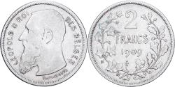 World Coins - Belgium, 2 Francs, 2 Frank, 1909, Silver, , KM:59