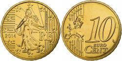 World Coins - France, 10 Euro Cent, BU, 2014, MDP, Nordic gold, , KM:1285