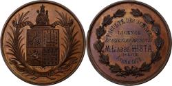 World Coins - France, Medal, Faculté des Sciences, Licence, 1878, Bronze,