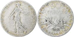 World Coins - France, 50 Centimes, Semeuse, 1902, Paris, Silver, , Gadoury:420