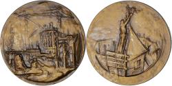 World Coins - France, Medal, La Fin de Chantier, Business & industry, 1979, Corbin,