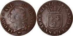 World Coins - Coin, France, Louis XVI, Sol ou sou, Sol, 1791, Rouen, , Copper