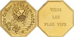 World Coins - France, Token, Amour et Mariage, Voeux, Gilt Bronze,