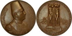 World Coins - Egypt, Medal, Fuad I, Visit of the King in Italy, Undated (1927), Bronze