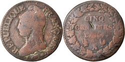World Coins - Coin, France, 5 Centimes, AN 7/5, Paris (A/R), , Bronze, Gadoury:126