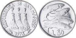 World Coins - Coin, San Marino, 50 Lire, 1975, Rome, , Steel, KM:45