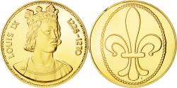 World Coins - France, Medal, Les Rois de France, Louis IX, History, , Vermeil