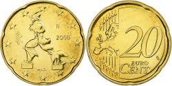 World Coins - Italy, 20 Euro Cent, 2008, Rome, Brass, , KM:248