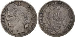 World Coins - Coin, France, Cérès, 50 Centimes, 1872, Bordeaux, , Silver, KM:834.2