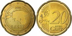World Coins - Estonia, 20 Centimes, 2011, Vantaa, Nordic gold,