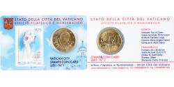 World Coins - VATICAN CITY, Pape Benoit XVI, 50 Euro Cent, 2011, Rome, Stamp and coin card