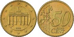 World Coins - Germany, 50 Euro Cent, 2002, Hambourg, Nordic gold,