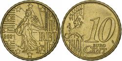 World Coins - France, 10 Euro Cent, 2021, Paris, Brass, , KM:1410
