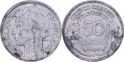 World Coins - France, 50 Centimes, Morlon, 1945, Castelsarrasin, Aluminum,