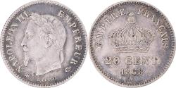 World Coins - Coin, France, Napoleon III, 20 Centimes, 1868, Paris, , Silver