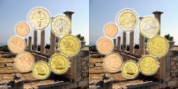 World Coins - Cyprus, 1 Cent to 2 Euro, 2014,