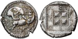 Ancient Coins - Macedonia, Tetradrachm, ca. 430-390 BC, Akanthos, Faulty, Silver,